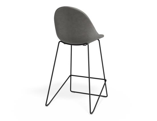 P 2 Pebble Kitchenstool Greypuseat Blackframe
