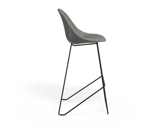 P 3 Pebble Barstool Greypuseat Blackframe