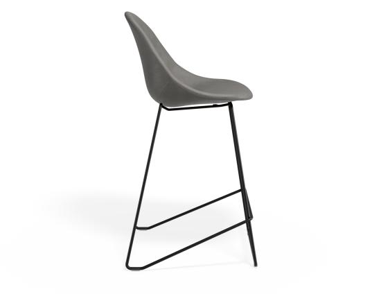 P 3 Pebble Kitchenstool Greypuseat Blackframe