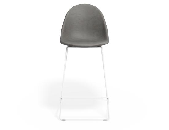 P 4 Pebble Kitchenstool Greypuseat Whiteframe