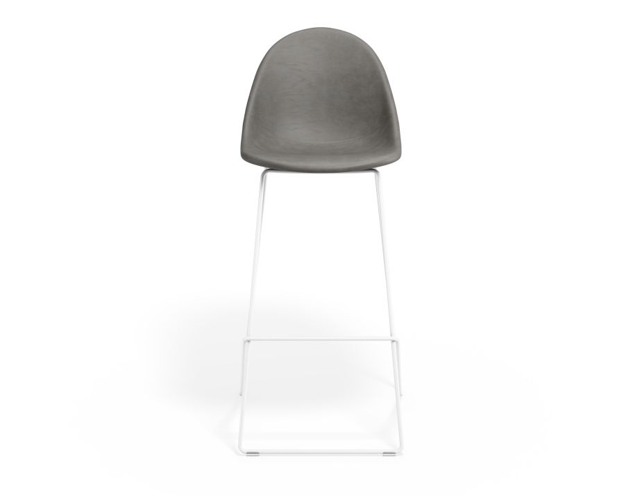 P 4 Pebble Barstool Greypuseat Whiteframe