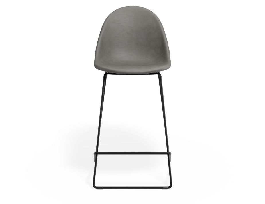 P 4 Pebble Kitchenstool Greypuseat Blackframe