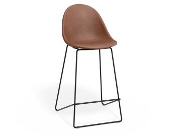 Pebble Tan Vegan Leather Bar Stool 
