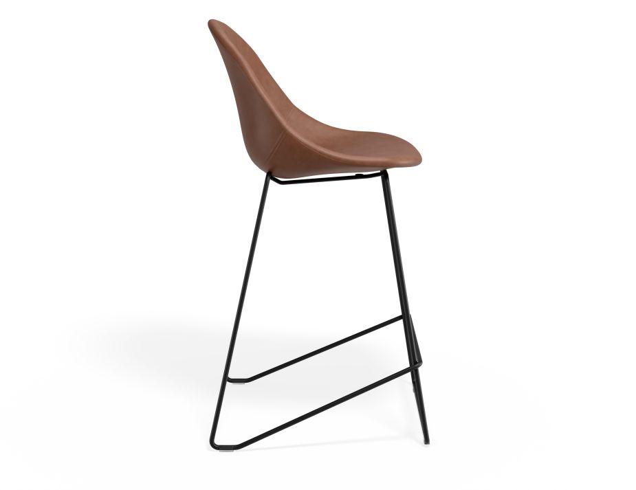 P 3 Pebble Kitchenstool Tanpuseat Blackframe