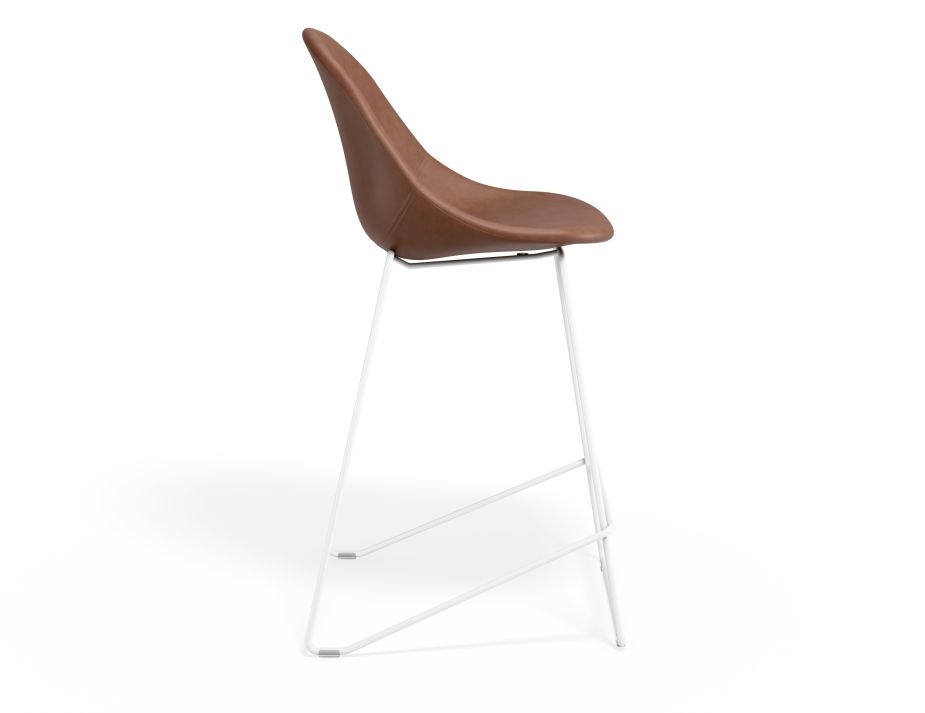 P 3 Pebble Kitchenstool Tanpuseat Whiteframe