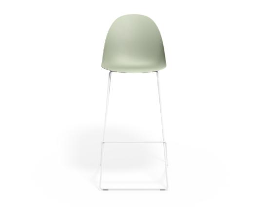 P 4 Pebble Barstool Greenseat Whiteframe