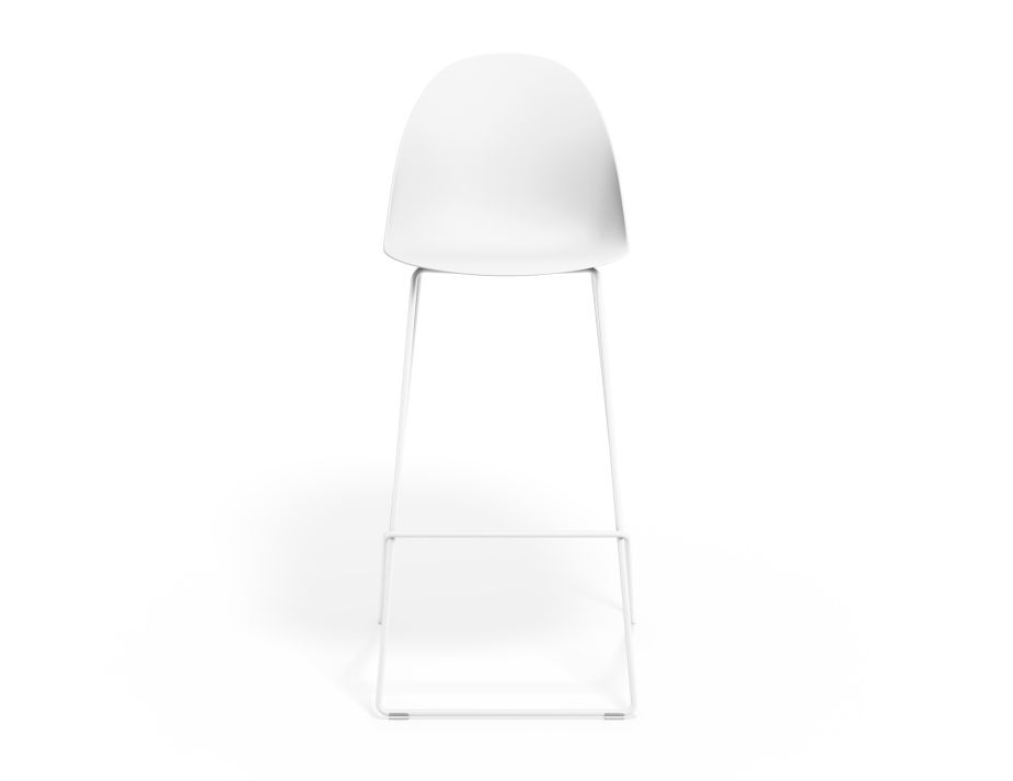 P 4 Pebble Barstool Whiteseat Whiteframe