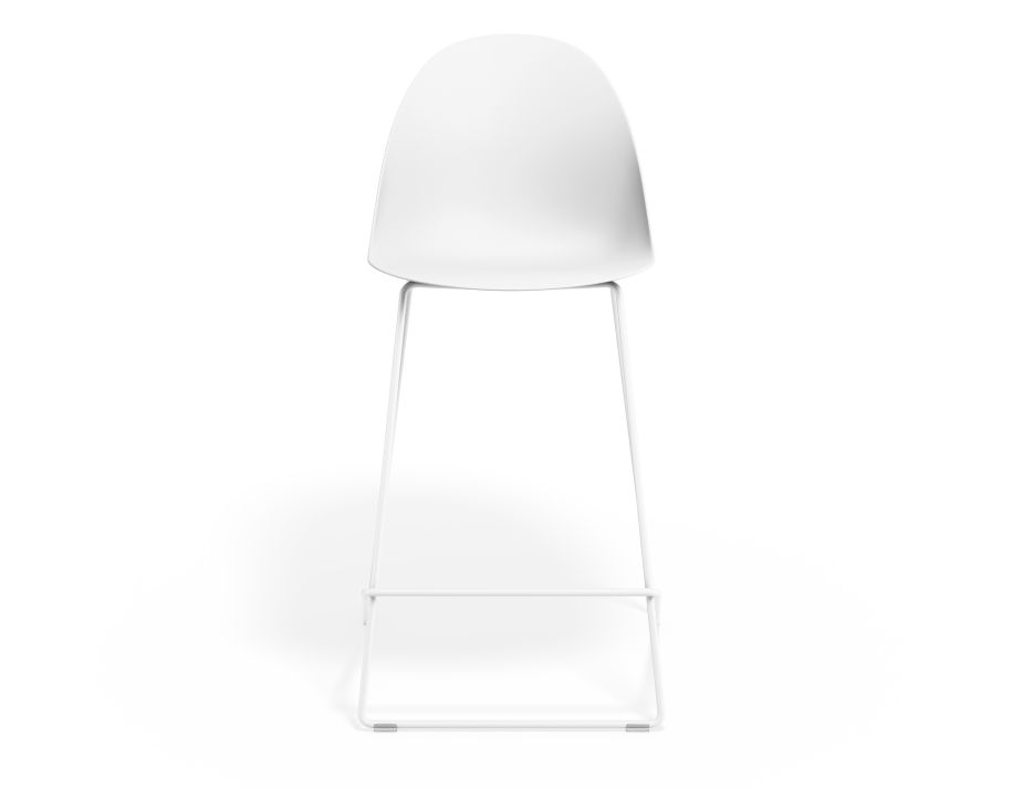 P 4 Pebble Kitchenstool Whiteseat Whiteframe