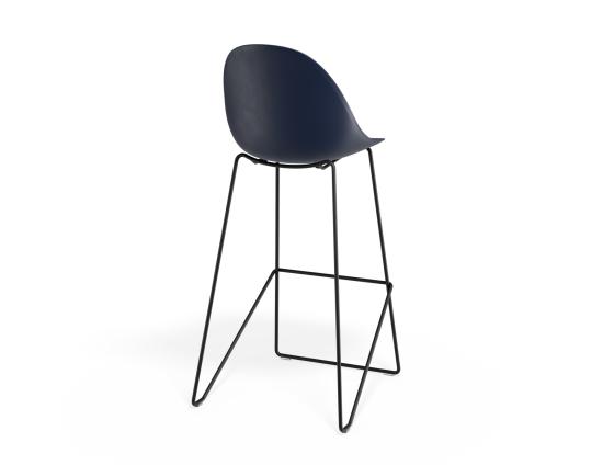 P 2 Pebble Barstool Navyseat Blackframe
