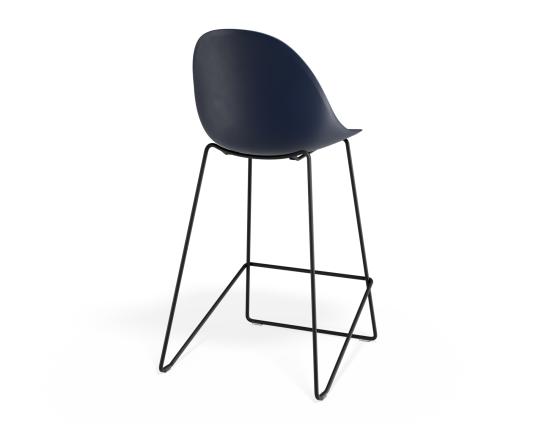 P 2 Pebble Kitchenstool Navyseat Blackframe