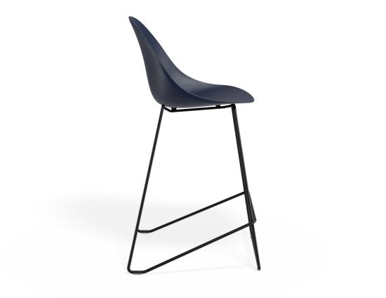 P 3 Pebble Kitchenstool Navyseat Blackframe