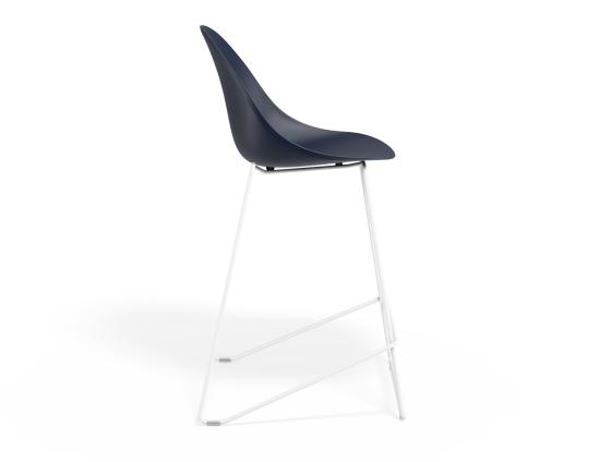 P 3 Pebble Kitchenstool Navyseat Whiteframe
