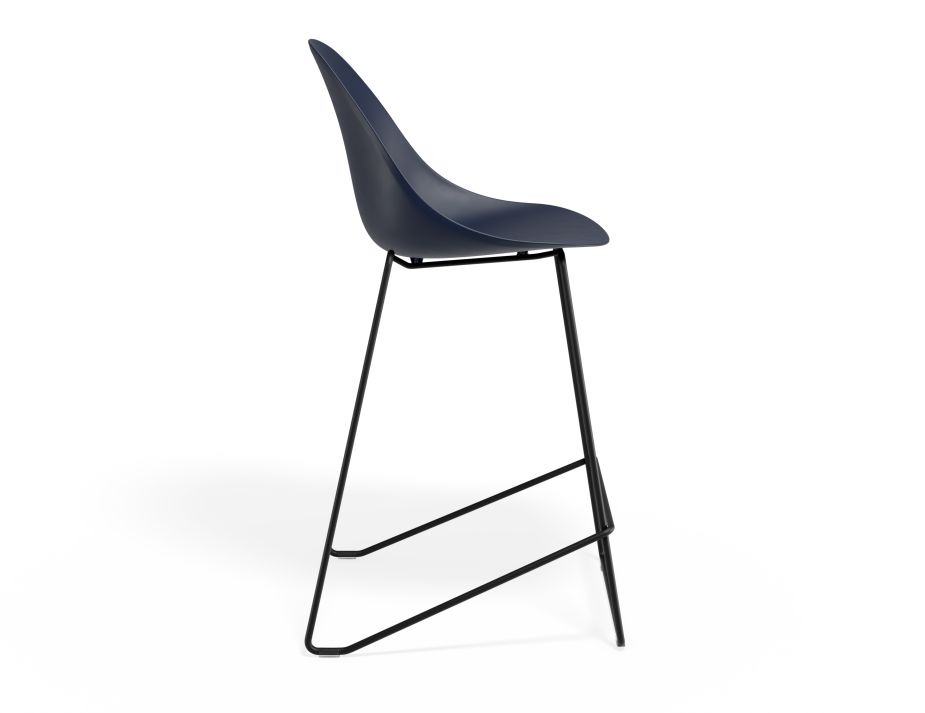 P 3 Pebble Kitchenstool Navyseat Blackframe