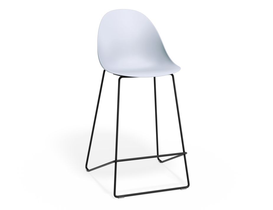 P 1 Pebble Kitchenstool Palebluev3seat Blackframe