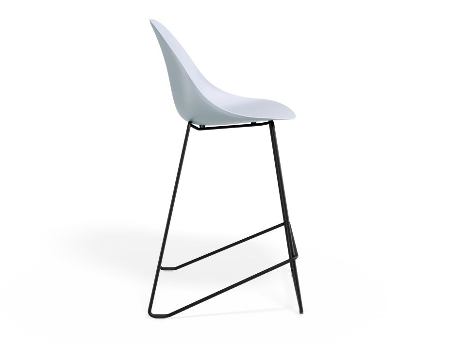 P 3 Pebble Kitchenstool Palebluev3seat Blackframe