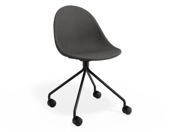 P 1 Pebble Chair Greyfabricseat Pyramidcastors
