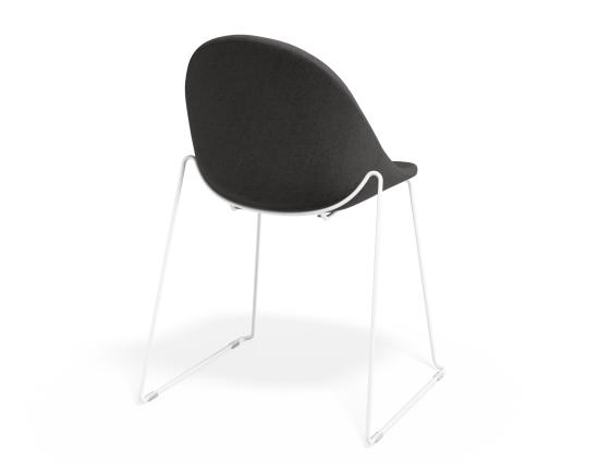 P 2 Pebble Chair Greyfabricseat Sledwhite