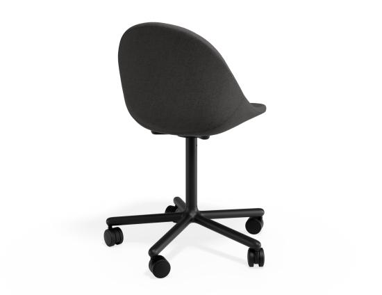 P 2 Pebble Chair Greyfabricseat Swivelcastors