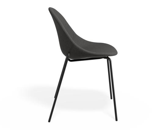 P 3 Pebble Chair Greyfabricseat 4postblack