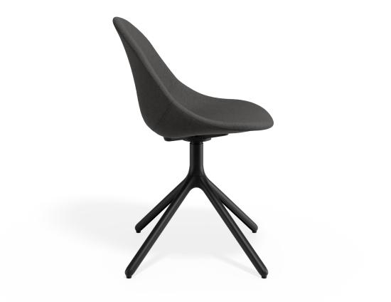 P 3 Pebble Chair Greyfabricseat Swivelbase