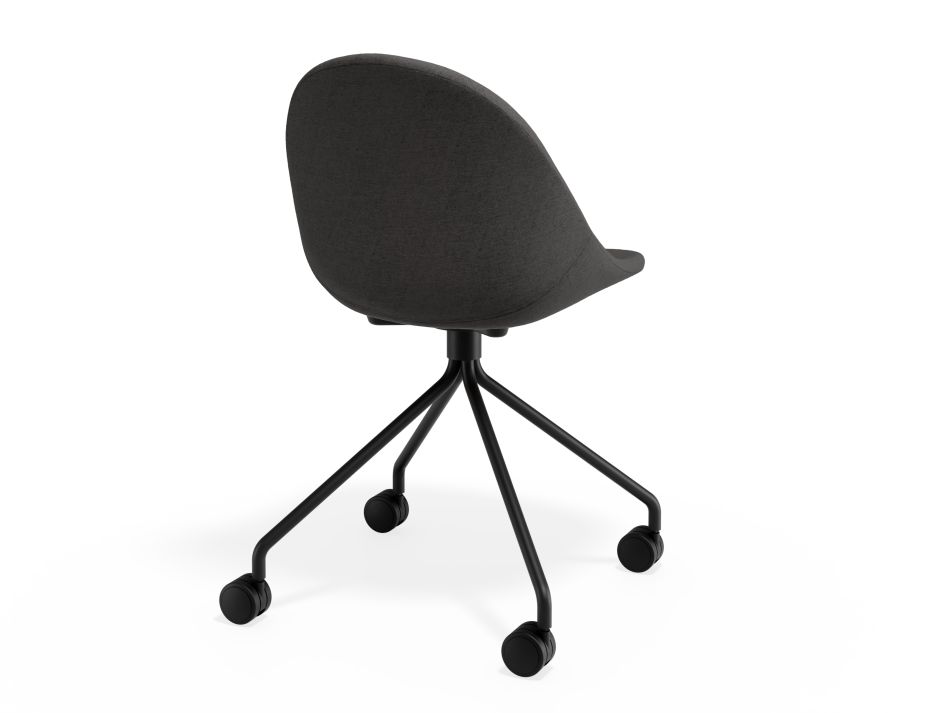 P 2 Pebble Chair Greyfabricseat Pyramidcastors