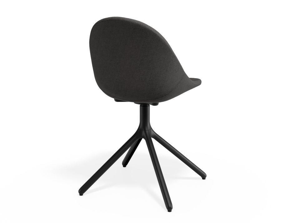 P 2 Pebble Chair Greyfabricseat Swivelbase