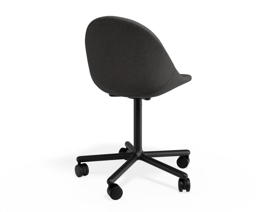 P 2 Pebble Chair Greyfabricseat Swivelcastors