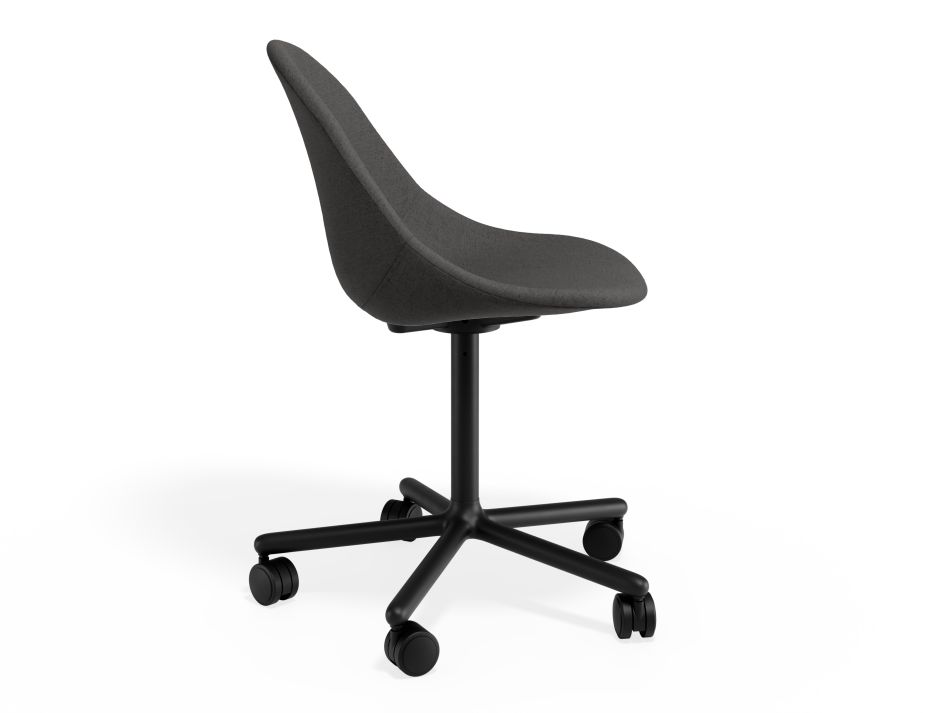P 3 Pebble Chair Greyfabricseat Swivelcastors