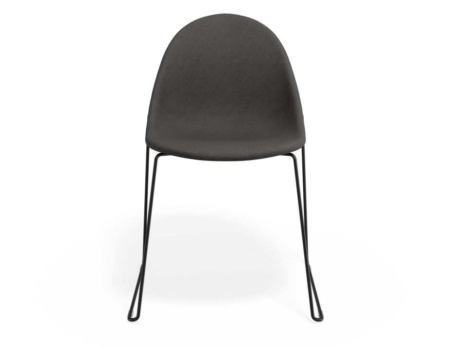 P 4 Pebble Chair Greyfabricseat Sledblack