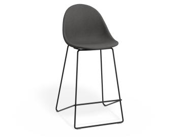 Pebble Dark Grey Fabric Bar Stool 