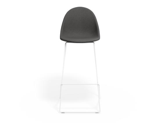 P 4 Pebble Barstool Greyfabricseat Whiteframe