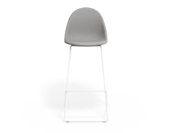 P 4 Pebble Barstool Cloudgreyfabricseat Whiteframe