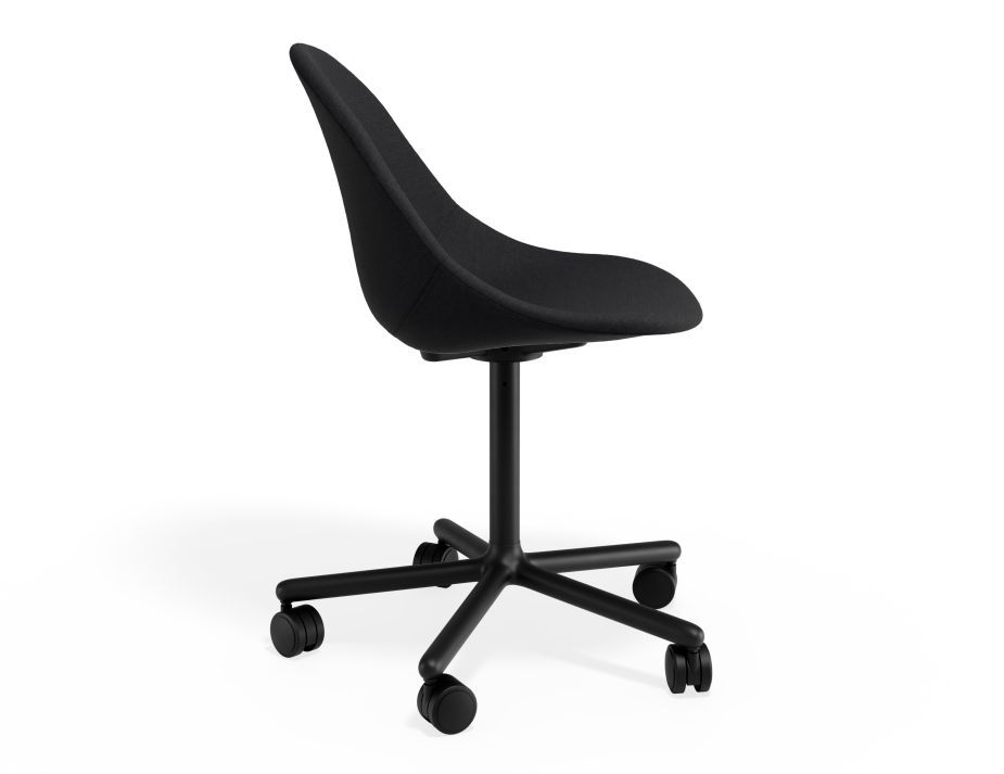 P 3 Pebble Chair Anthracitefabricseat Swivelcastors