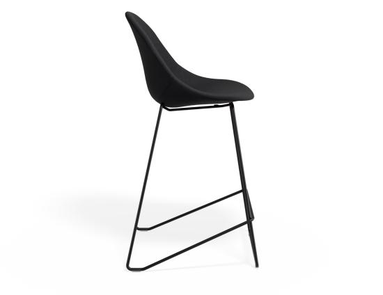 P 3 Pebble Kitchenstool Anthracitefabricseat Blackframe