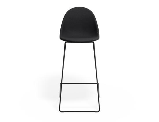 P 4 Pebble Barstool Anthracitefabricseat Blackframe
