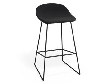 Pop Stool Black Frame with Anthracite Fabric Seat