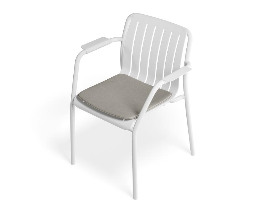 P 5 Roku Armchair White Lightgreypad