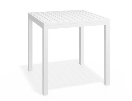 Halki Outdoor Table - Matte White - 77cm x 77cm