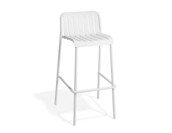 Roku Outdoor Bar Stool Matte White