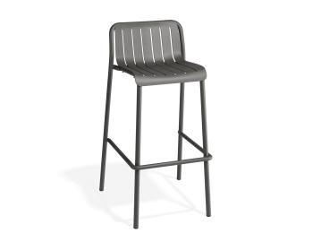 Roku Outdoor Bar Stool Matte Charcoal