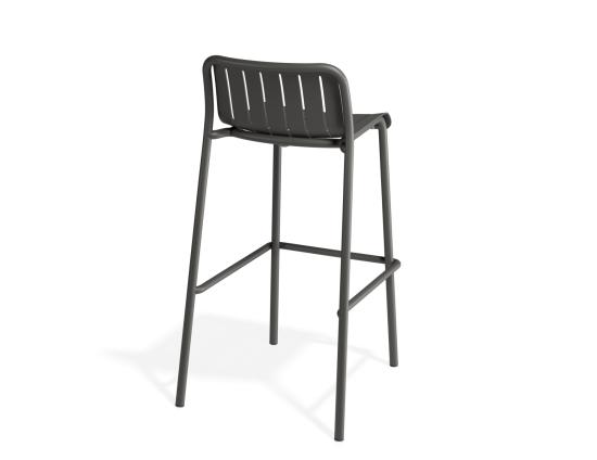 Roku Outdoor Bar Stool Matte Charcoal