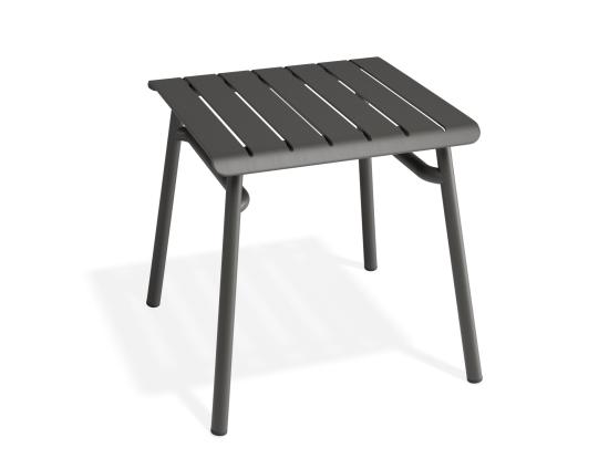 Roku Outdoor Low Stool - Side Table Matte Charcoal