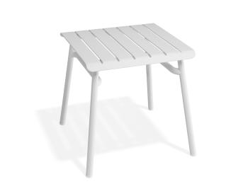 Roku Outdoor Low Stool - Side Table Matte White
