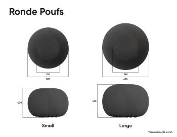 Ronde Pouf Large in Cloud Grey