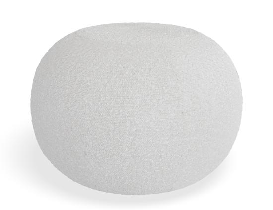 Ronde Pouf Large in Stone Boucle
