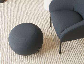 Ronde Pouf Small in Azure Blue