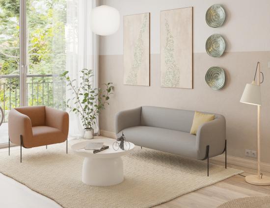 Belle Terracotta Rust Armchair