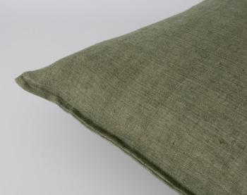 Cassia Feather Cushion - Moss