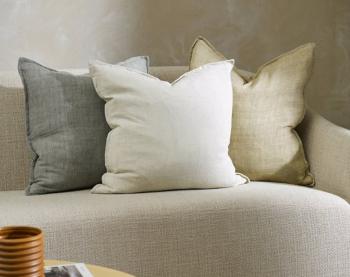 Cassia Feather Cushion - Sage