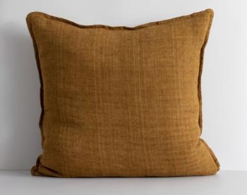 Cassia Feather Cushion - Tobacco 